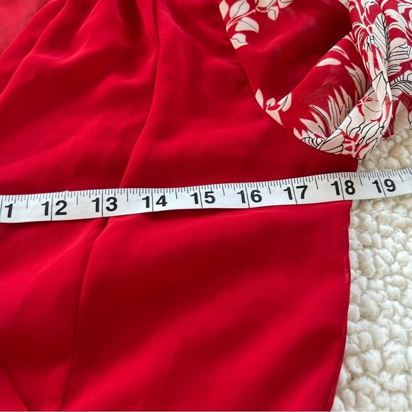 Rampage Y2K Sheer Bell Long Sleeve Floral Wrap Fairycore Coquette Blouse Size M - Picture 5 of 12